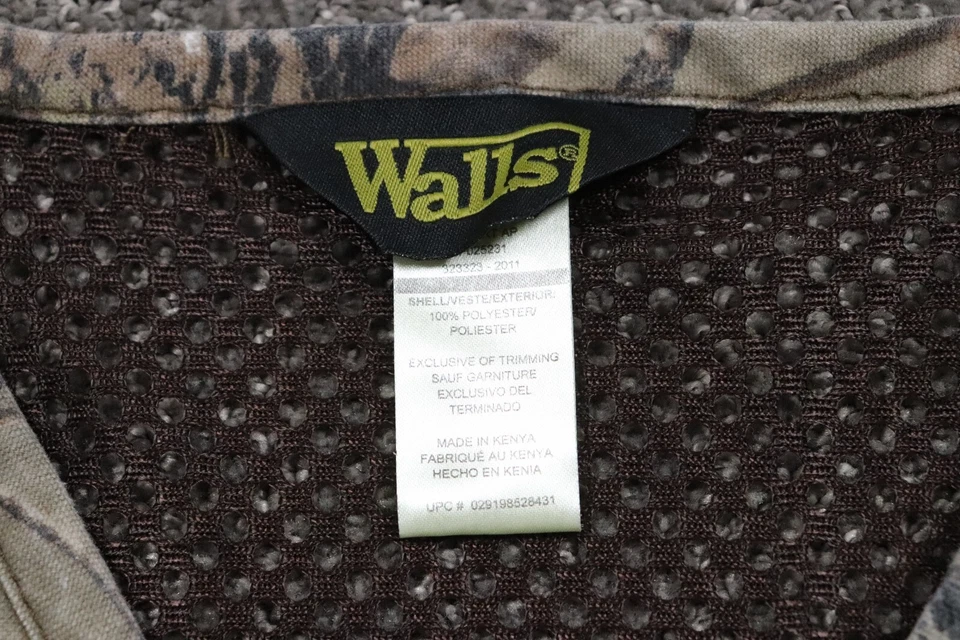 Walls Mesh Hunting Vest Game Pouch Men's XL Full-zip Outdoor Camo - Image 4 of 4
