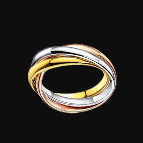 18K White / Rose / Yellow Gold Filled Ring 5mm Xmas Birthday Gift L N Q R/118 - Picture 3 of 3