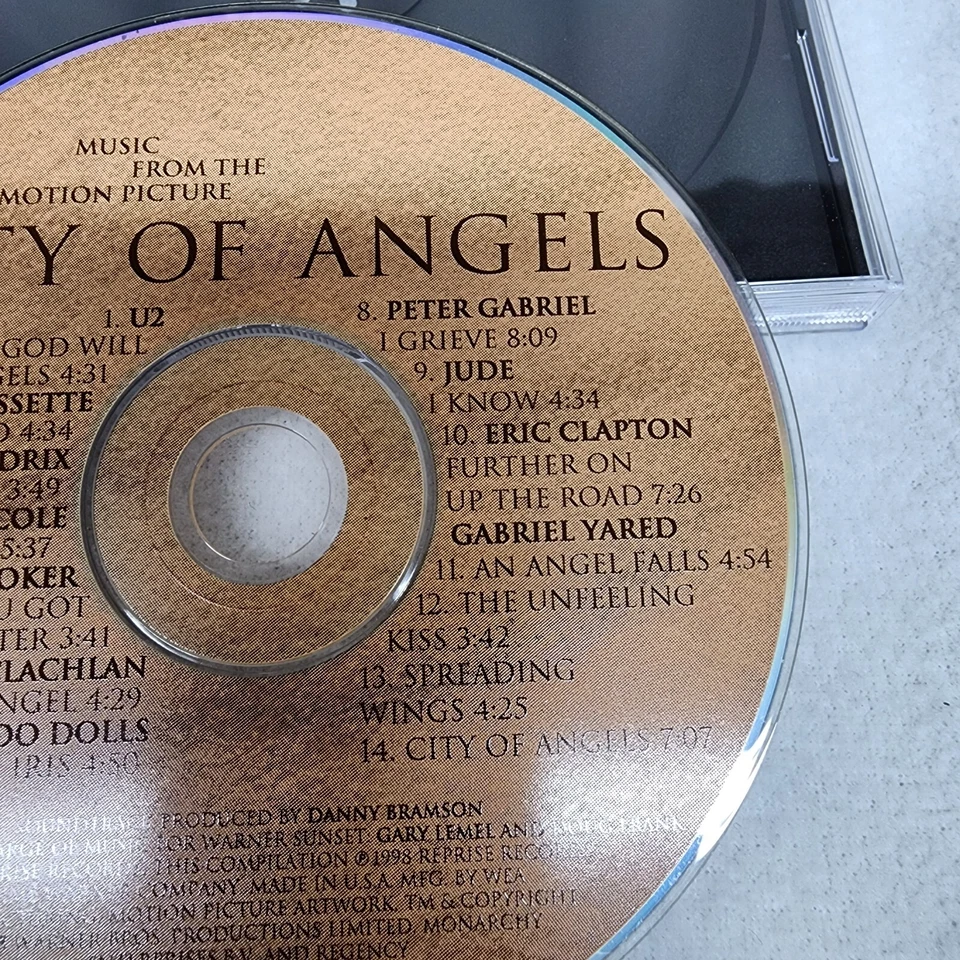 CD City of Angels Original Soundtrack Music Motion Picture 14 Songs DISC ONLY Foto 3 de 3