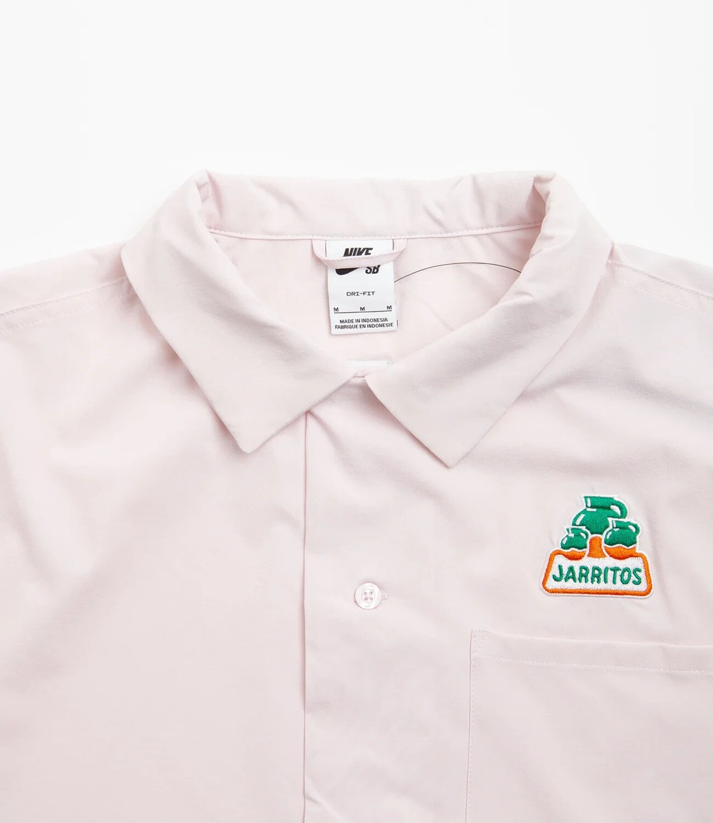 NEW Nike SB x JARRITOS Bowling Shirt PINK PEARL Size LARGE