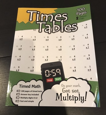 Buch Zeiten Tabellen Multiplikation Mathe Bohrer 100 Übungsseiten - Zeittests 