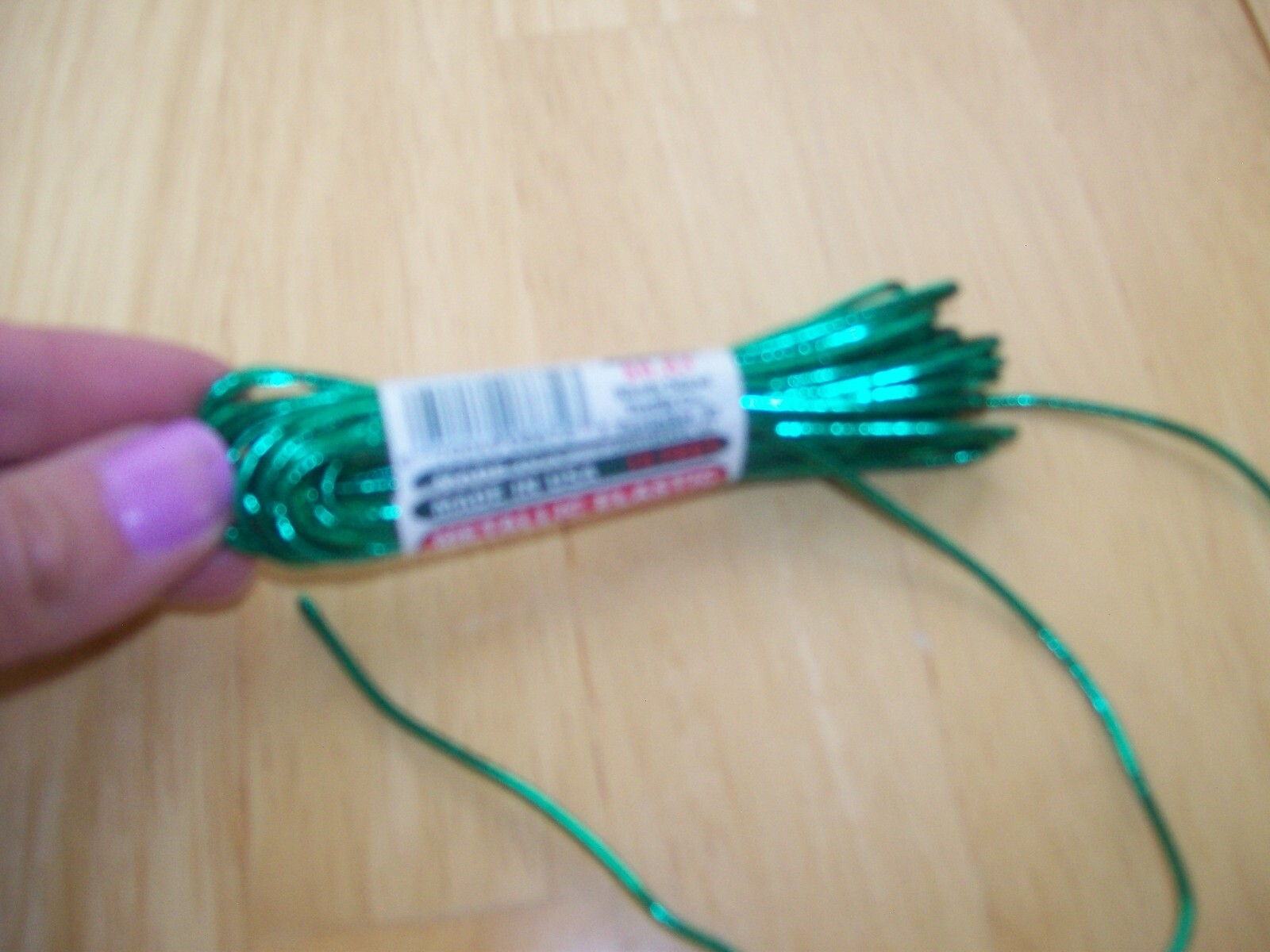 New StretchRite Green Metallic Elastic Cord 15 Feet Face Mask Cords Strings