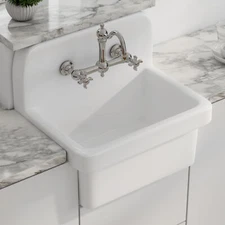 Eridanus 21"/ 24"/ 30" Vitreous China Laundry Sink Wall Mount Utility Sink White