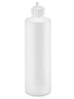 8 Oz. Natural Plastic Cylinder Bottles with Flip Top Cap