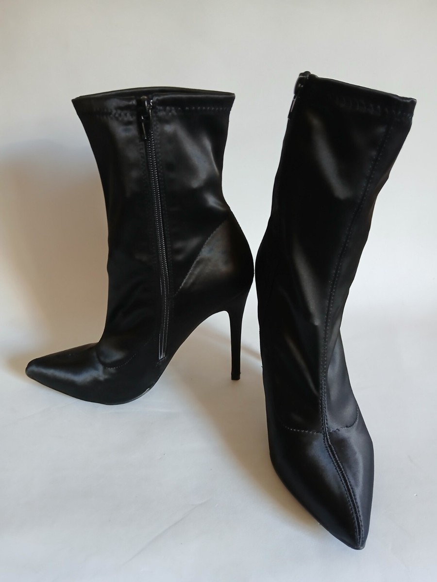 Stiletto Shoedazzle Black Booties Shoe Dazzle Black Ankle Boot