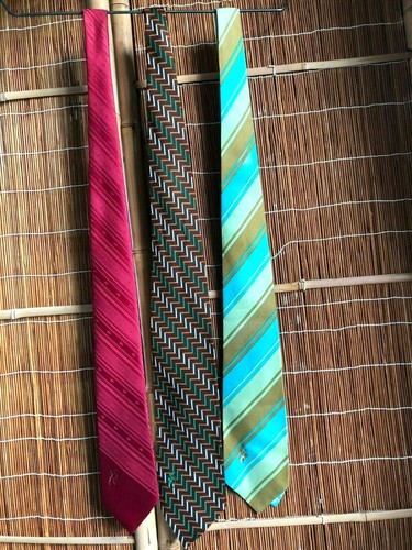 LOT (3) Vintage BRONZINI Geometric UNICORN Necktie MID-CENTURY Retro TIE Madmen - Picture 2 of 12