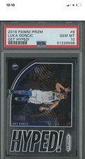 2019 Panini Silver Prizm Get Hyped! Luka Doncic Mavericks PSA 10 GEM MINT