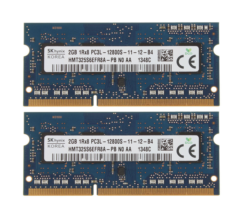 SK Hynix 4GB 2X 2GB GB PC3L-12800 DDR3L-1600MHz 1Rx8 204pin