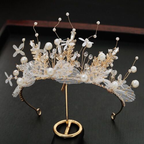 Earrings Set Flower Wedding Headdress Rhinestone Headwear Bridal Headband Tiara - 第 1/14 張圖片