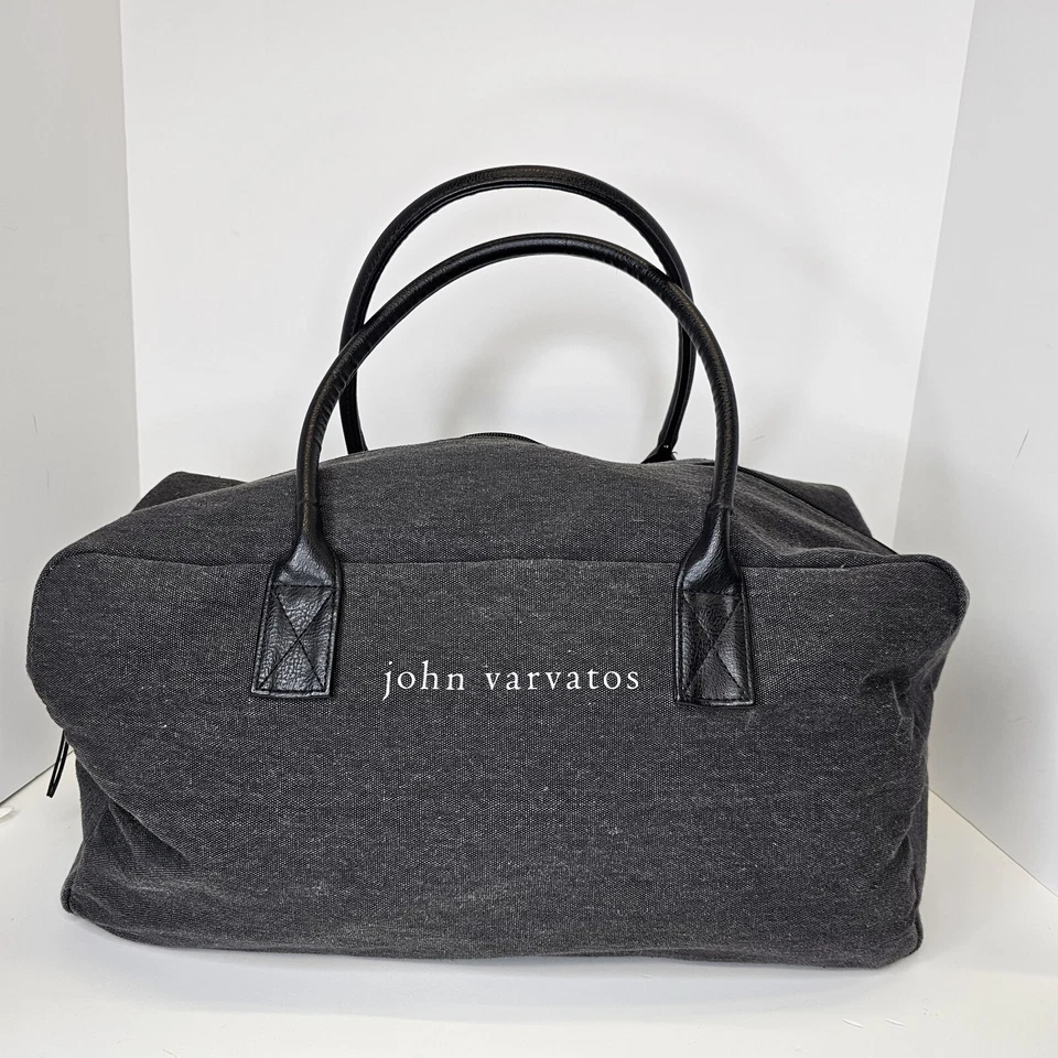 John Varvatos Duffle Bag Unisex Gray Perfume Fragrance Weekender - Image 2 of 4