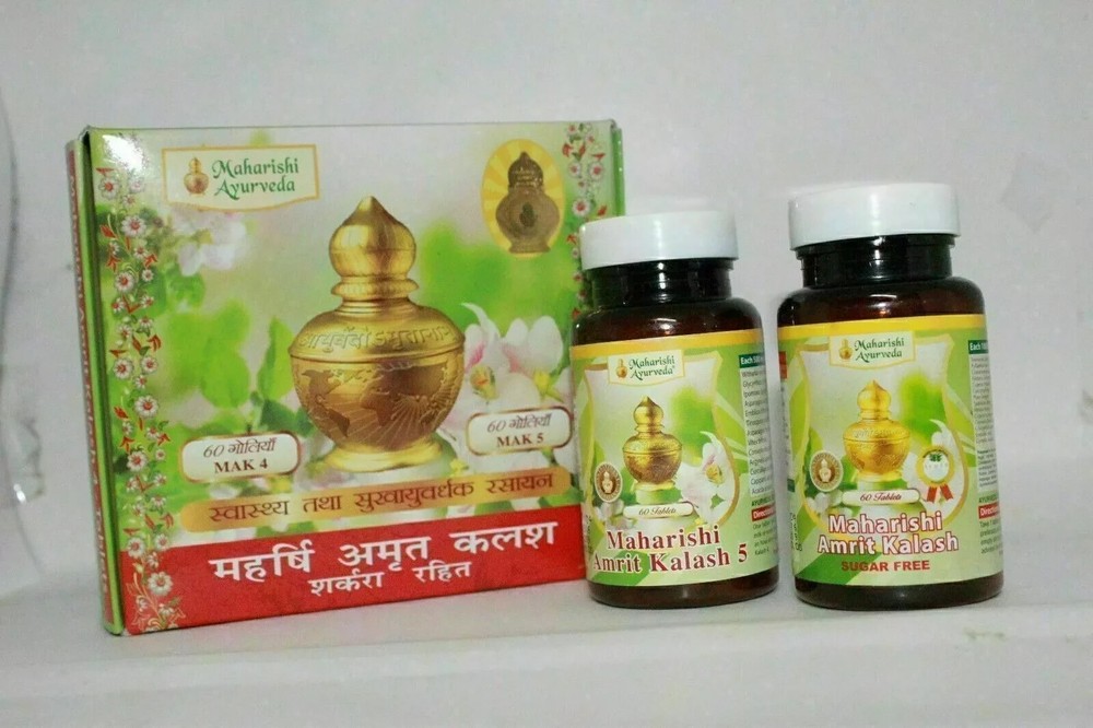 New Maharishi Amrit Kalash - Dual Pack of MAK 4 & MAK 5 (with Sugar Free Tablet)