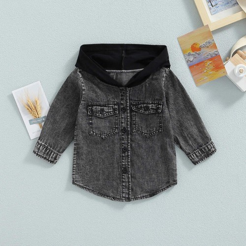 Boys' And Girls' Coats In The Little Boy Style Chic Handsome Cowboy Hooded Top - Picture 5 of 15