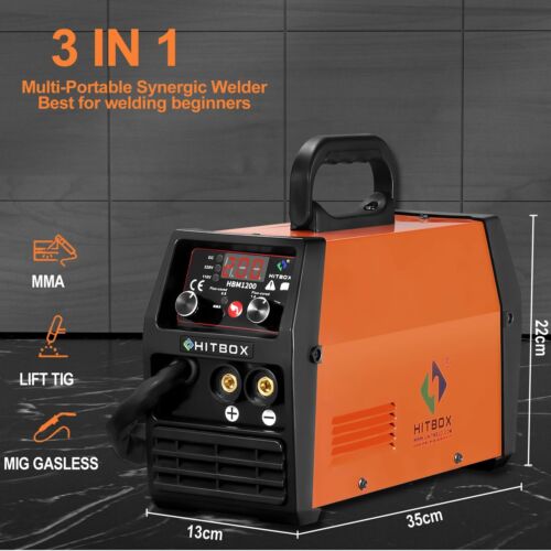 HITBOX Mig Welder Semi-Automatic 110V 220V Inverter HBM1200 Welding Machine - Picture 6 of 10
