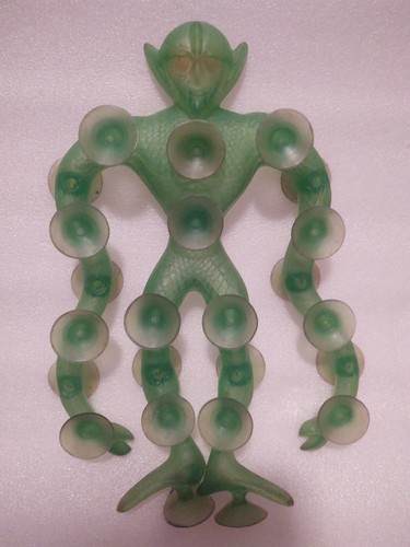 Vintage 1978 Mattel Suckerman Green Alien Monster Suction Throw Toy - Picture 8 of 8