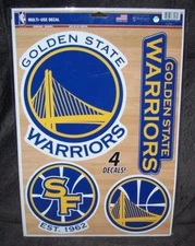 GOLDEN STATE WARRIORS WINCRAFT 12X17 MULTI-USE DECAL SHEET 