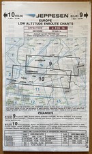 Jeppesen LOW Altitude Enroute Paper Charts-Europe 9 & 10.Paper.Dated 2012-2016