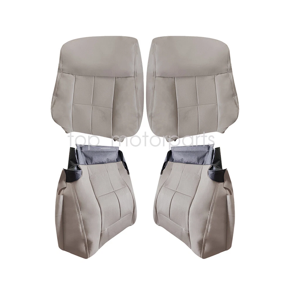 Both Side Bottom Top Back Leather Seat Cover Gray For 2007-14 Lincoln Navigator Foto 2 de 4