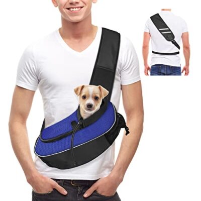 Bolsa de transporte para perros y gatos pequeños, para cachorros y gatos