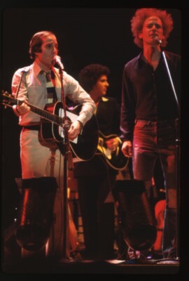 Simon & Garfunkel Singing Playing Guitar in Concert Original 35mm ...