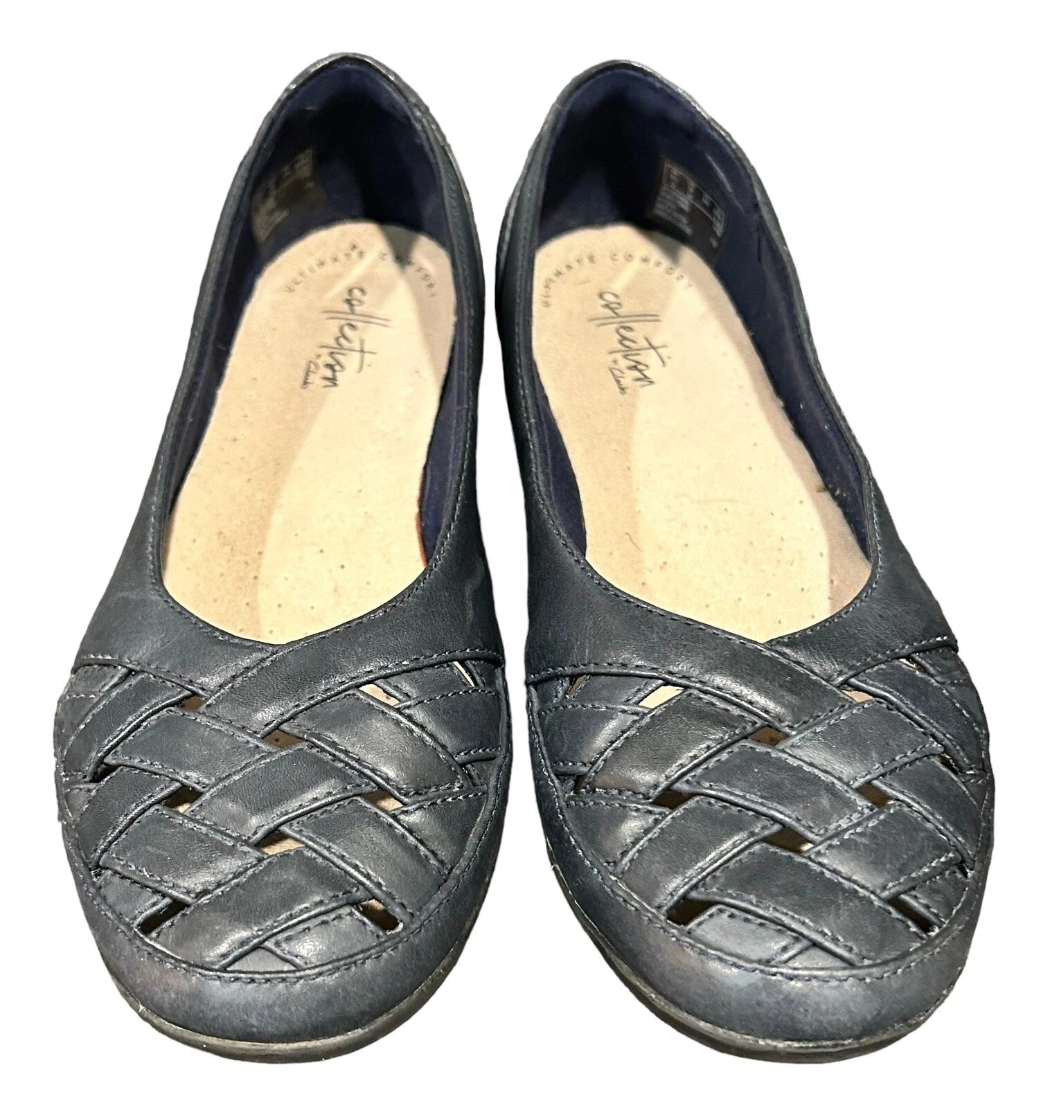 Scarpe basse Clarks Collection Gracelin Laze blu navy in pelle taglia 6 M