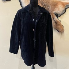 Chaus Sport Black Quilted Velvet Jacket