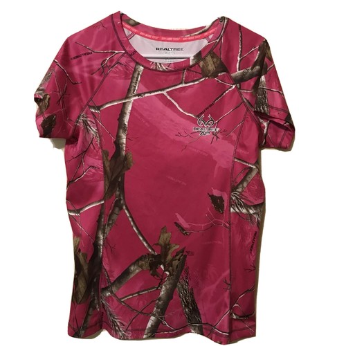 Realtree Womens DriMore Tech Short Sleeve Pink Camo Hunting Shirt Size Medium eBay