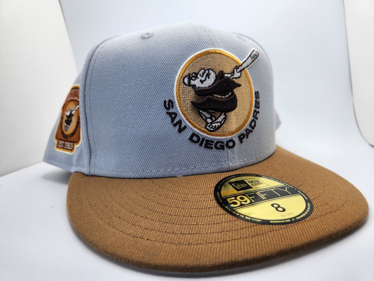 San Diego Padres Friar New Era 59FIFTY Light Blue & Brown Hat Cap