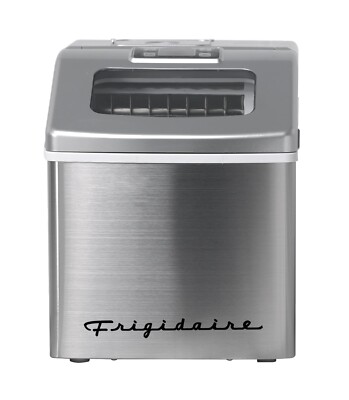Frigidaire, 40 Lbs. Countertop Ice Maker, Square Clear Shaped Ice, Stainless