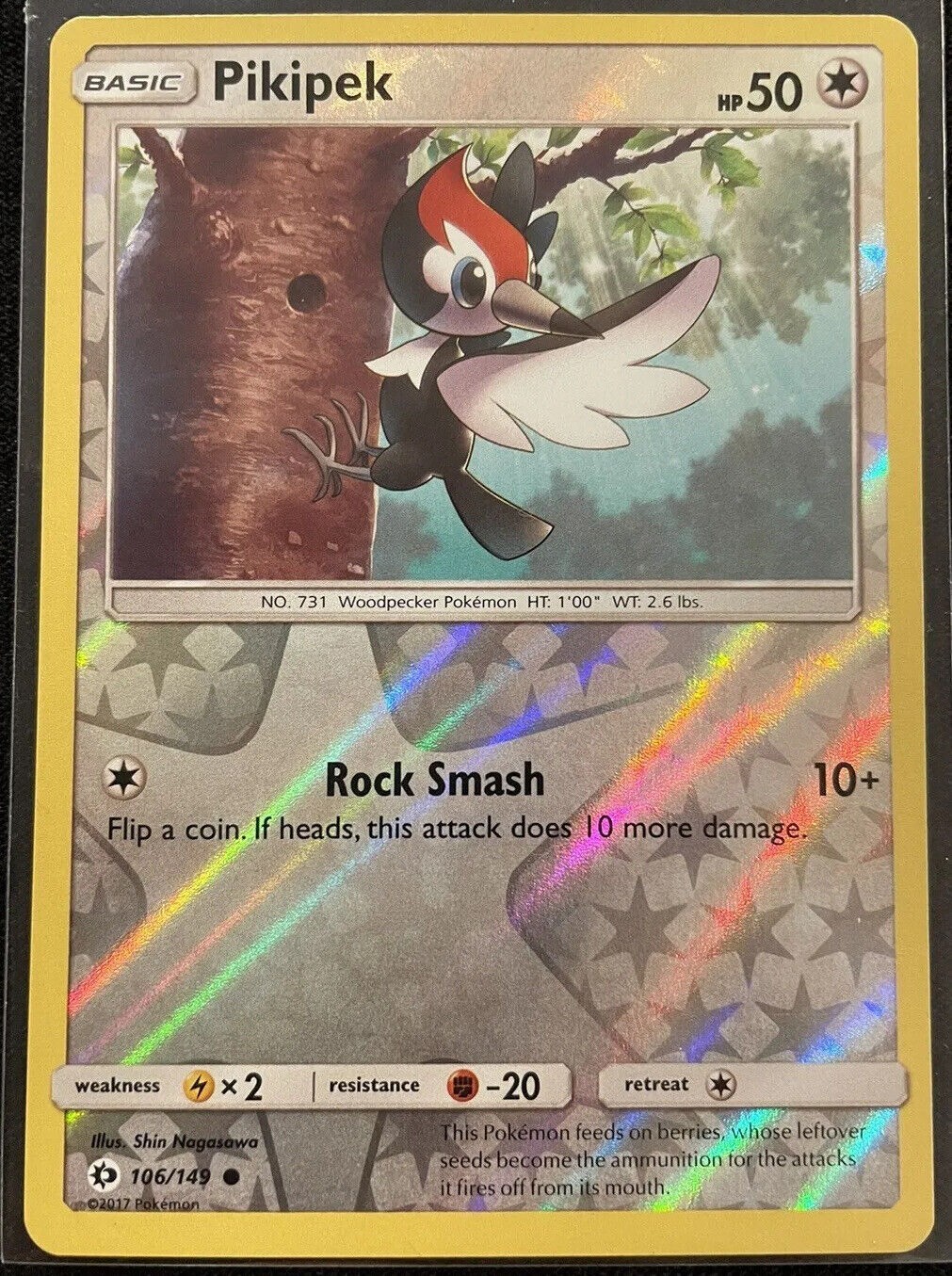 2017 POKEMON CARD TCG PIKIPEK 106/149 REVERSE HOLO