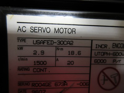 *SPECIAL PRICE* YASKAWA ENCODER ONLY UTOPH-600VB CNC WARRANTY