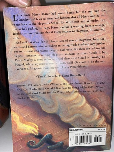 Harry Potter and the Chamber Of Secrets Book 2 1st Ed 1st Print Paperback First - Picture 3 of 4