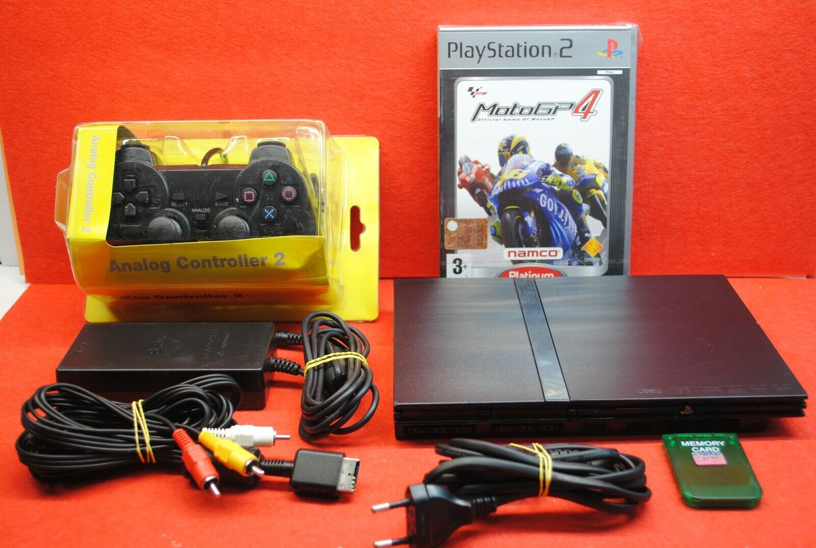 Console Sony Playstation 2 Slim PS2 Originale Completa di Accessori e Gioco Moto