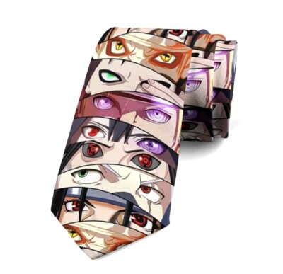 Naruto Character Color Eyes Fashion Novelty  Anime Tie