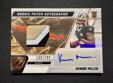 Kendre Miller 2023 Panini Zenith ROOKIE PATCH AUTOGRAPH RPA /299 #222 Saints