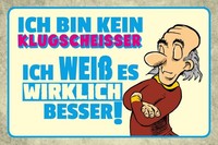Holzschild 12X18 Cm Bin Kein Klugscheisser Ich Weß Deko Geschenk Holz Schild
