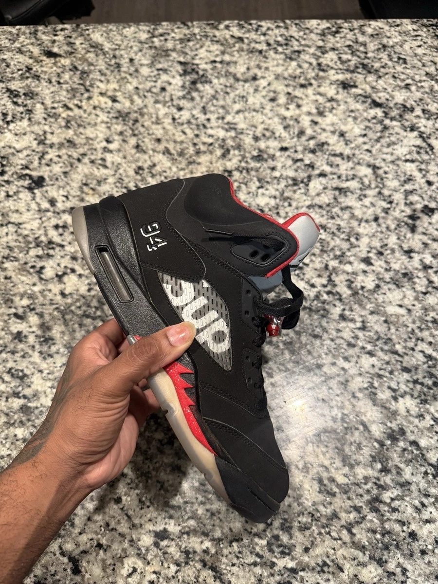 Supreme x Air Jordan 5 Retro Black for Sale - Authenticity