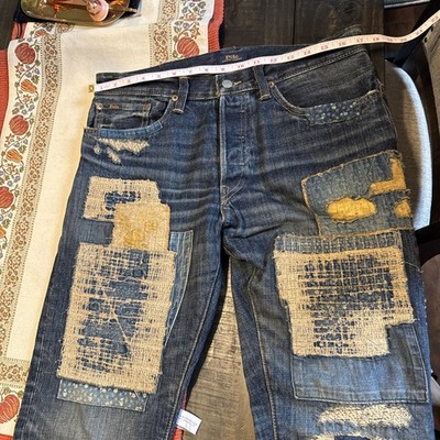 Polo Ralph Lauren Hampton Relaxed Straight Jeans Distressed   31x30