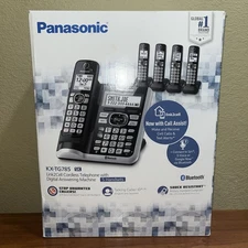Panasonic KX-TG785 SK Link2Cell BT Cordless Answering Machine 5 Handset Phones