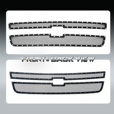 Grille Fits 2006 Chevy Silverado 150005-06 25003500 Black Mesh Rivet Grill 05