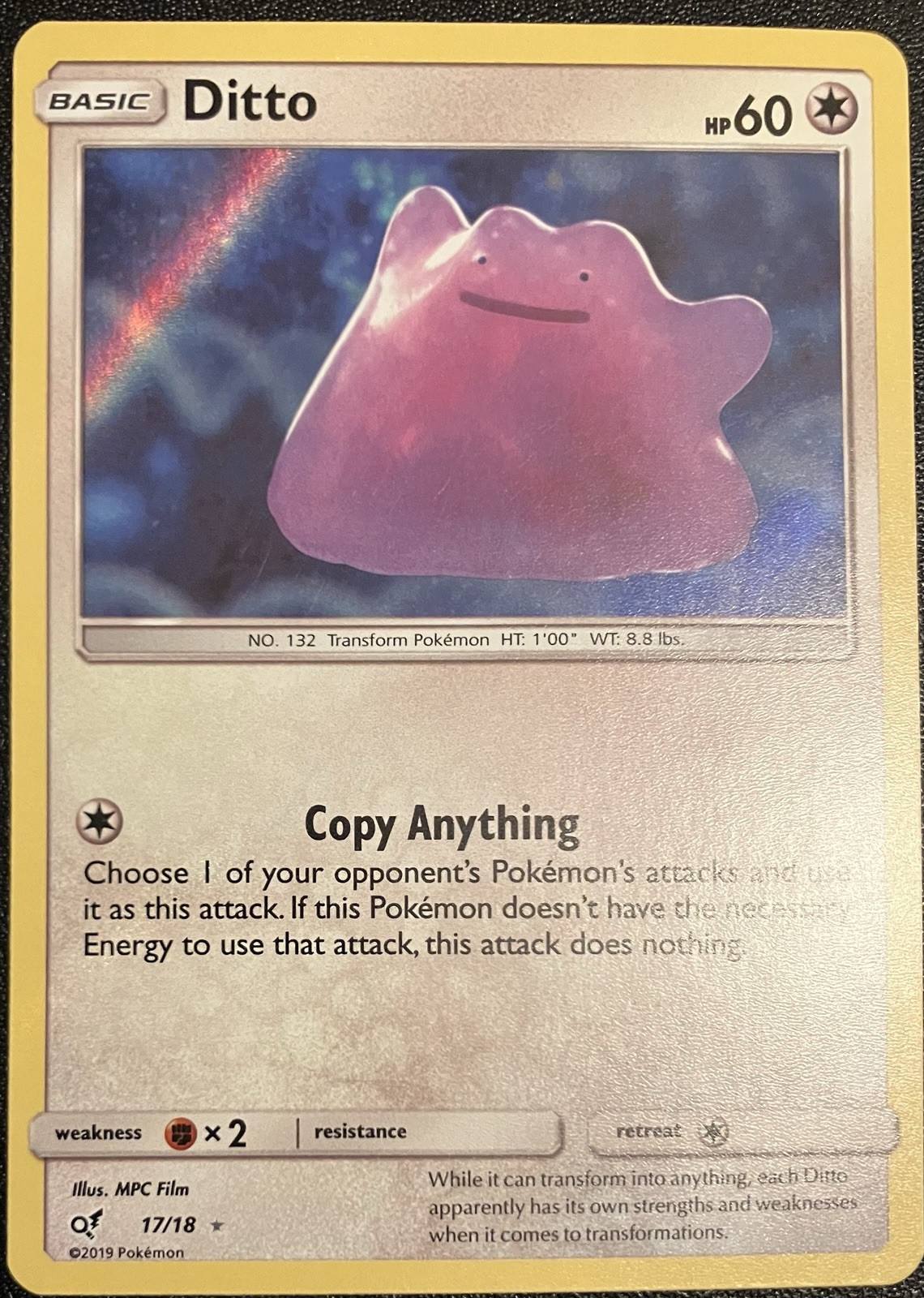 Pokemon TCG Card Ditto 17/18 Detective Pikachu Special Set Holo Rare Chase LP