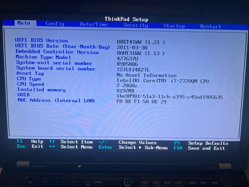 Lenovo ThinkPad W520 i7-2720QM scheda madre - Foto 6 di 6