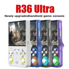 Black R36S Ultra Handheld Game Console 3.5 Inch IPS Screen 20000+ Video Games