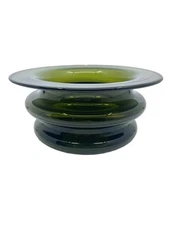 Mid Century Green Glass Bowl by Timo Sarpaneva 