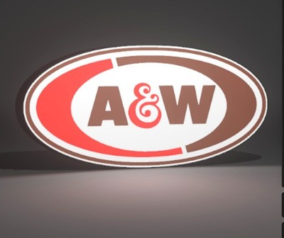 A&W A & W LED SIGN LIGHT BOX LARGE 15.75'' MAN CAVE GARAGE ARCADE TRUSTED SELLER