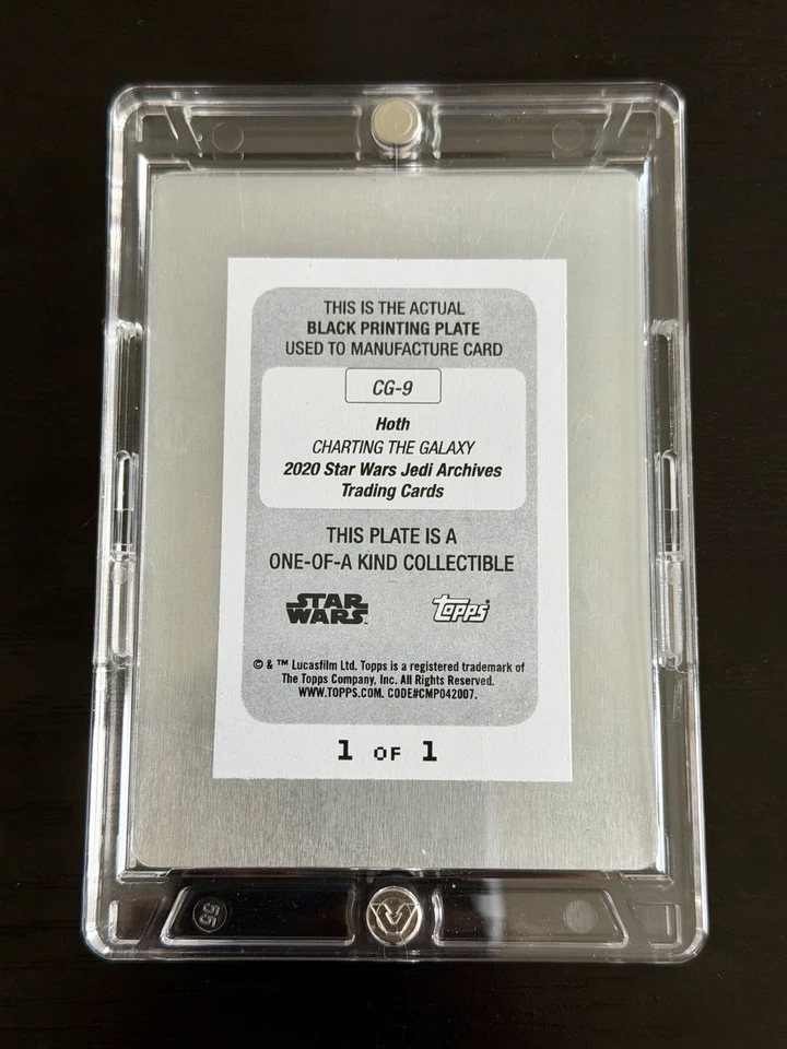 Placa de impresión de archivo Topps Star Wars: Jedi 2020 negra 1/1 Hoth única Foto 3 de 3