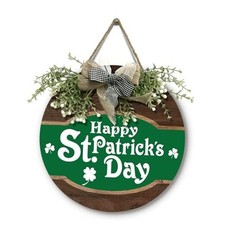 St. Patrick's Day Door Wreath Sign For Front Door Shamrock Door Sign Saint