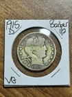 1915 D Barber Silver Half Dollar Very Good VG U.S. 50c Type Coin (Raw16859)