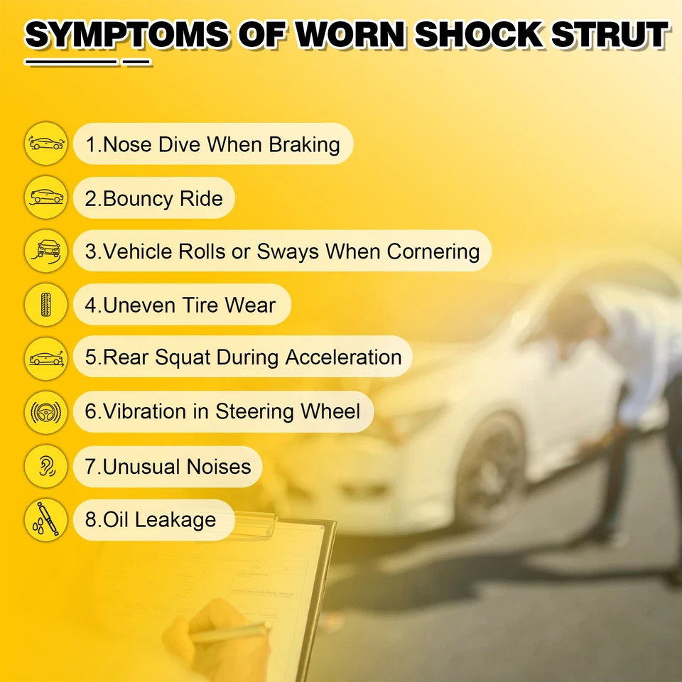 For 2007-2014 Chrysler Cirrus Sebring Dodge Avenger Rear Shocks Absorbers - Image 4 of 4