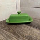 Fiesta Shamrock Green Ceramic Butter Dish Fiestaware HLC USA