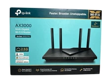 TP-Link AX3000 WiFi 6 Router – Wireless Router, Multi- Gigabit No Powercord